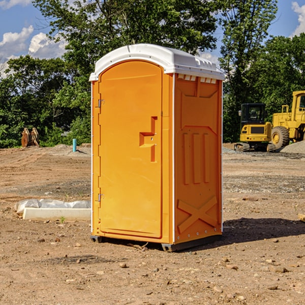 how often are the portable restrooms cleaned and serviced during a rental period in Boone